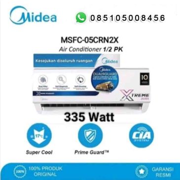 AC Midea Standart Hemat Listrik 1/2PK MSFC-05CRN2X Garansi AC 10 Tahun