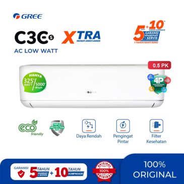 AC Gree Split Deluxe Low Watt C3ES Series Non Inverter 1/2 PK – GWC 05C3ES