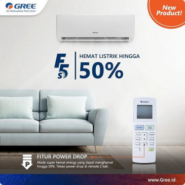 AC Gree Inverter F5S buktikan kehematan penggunaan listriknya hingga 50%