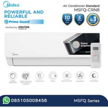AC Midea Type MSFQ New Series Prime Guard Hyper Grapfins (Blackfin) Pengganti Type MSAF